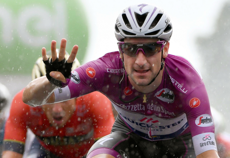 Na zdjęciu Elia Viviani, triumfator 17. etapu Giro d