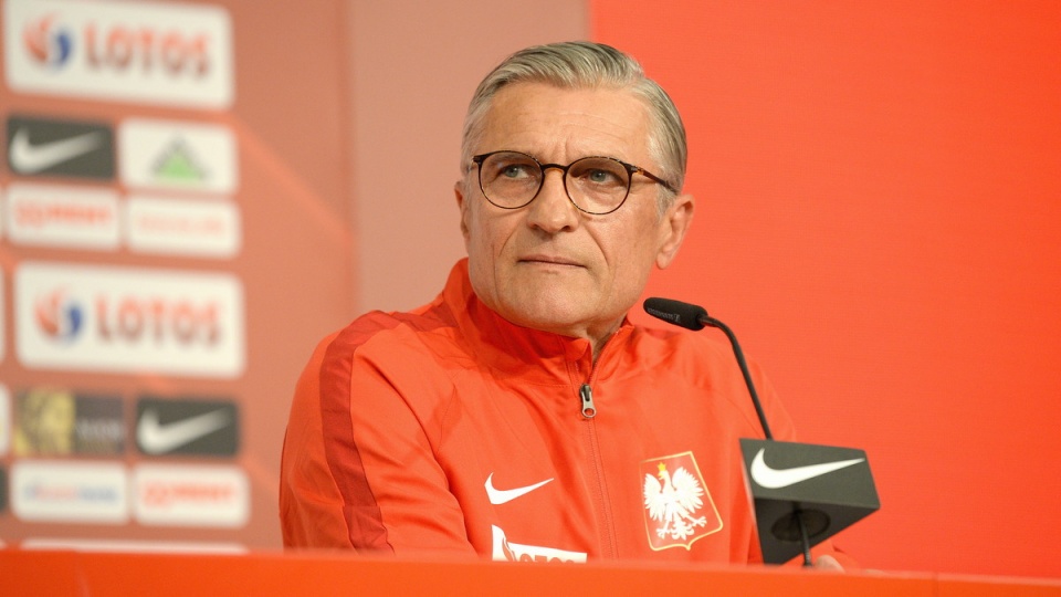 Trener piłkarskiej reprezentacji Polski Adam Nawałka podczas konferencji prasowej w Arłamowie. Fot. PAP/Darek Delmanowicz