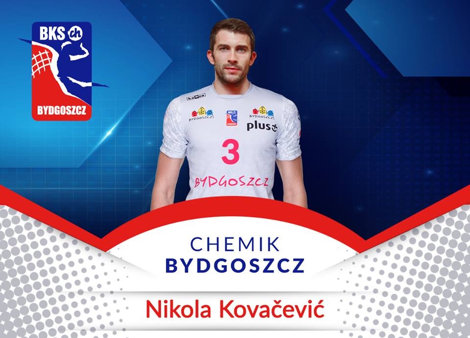 Na zdjęciu Nikola Kovacevic, nowy przyjmujący Chemika Bydgoszcz. Fot. materiały prasowe
