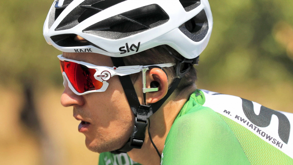 Na zdjęciu Michał Kwiatkowski podczas 7. etapu Vuelta a Espana 2018. Fot. PAP/EPA/MANUEL BRUQUE
