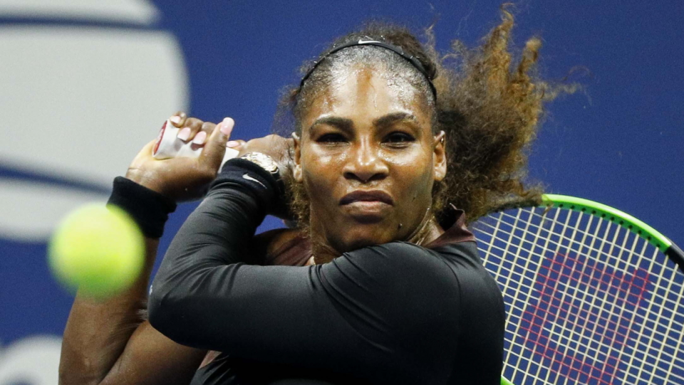 Na zdjęciu Serena Williams w ćwierćfinałowym meczu singla podczas US Open 2018. Fot. PAP/EPA/JUSTIN LANE