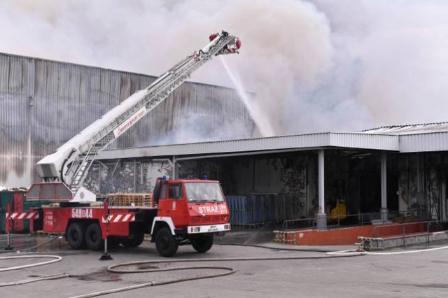 Spłonęła hala firmy produkującej mrożonki. Ogień gasiło 65 zastępów straży pożarnej