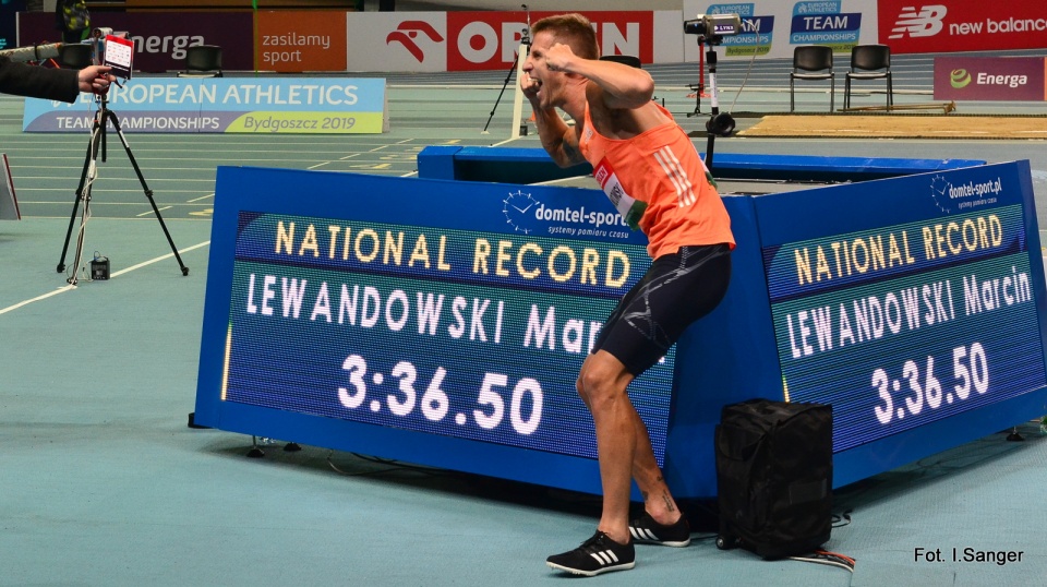 Marcin Lewandowski z Zawiszy Bydgoszcz pobił w Toruniu halowy rekord Polski