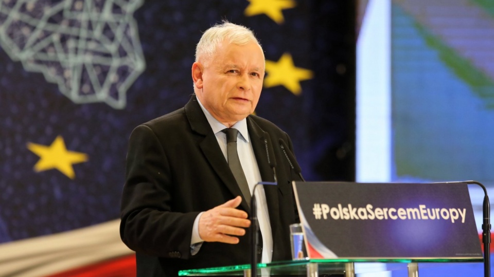 Prezes partii Jarosław Kaczyński podczas konwencji regionalnej PiS. Fot. PAP/Robert Grygiel