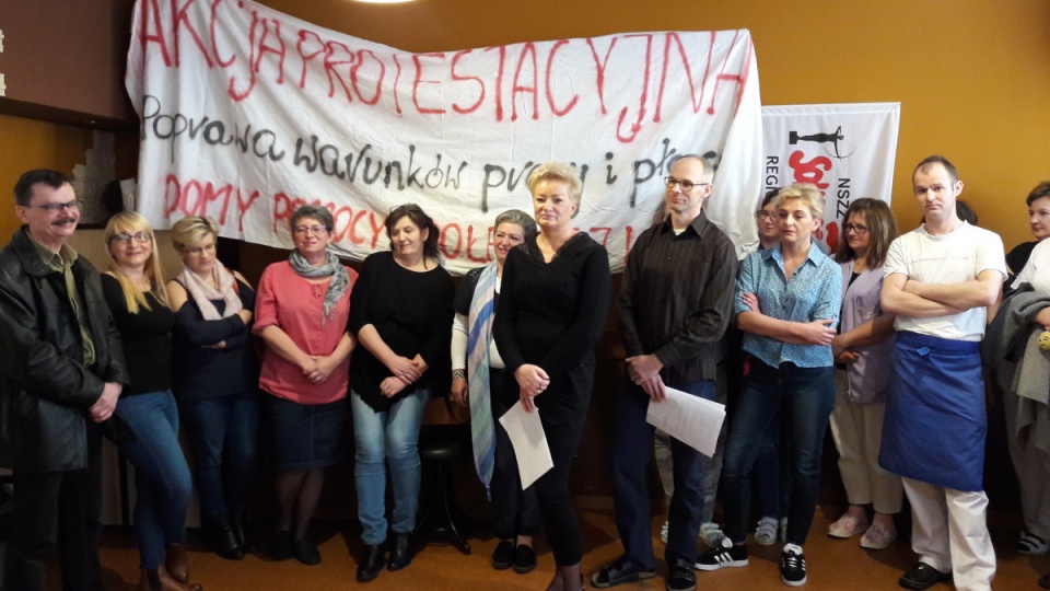 Protest pracowników DPS-ów w Bydgoszczy/fot. Tatiana Adonis