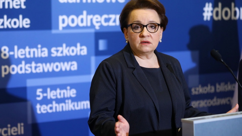 Minister edukacji Anna Zalewska podczas konferencji prasowej/fot. Rafał Guz, PAP