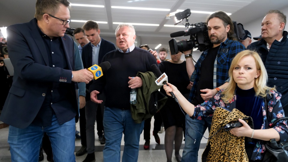 Andrzej Tylman - ojciec Ewy Tylman - rozmawia z mediami po ogłoszeniu wyroku/fot. Jakub Kaczmarczyk, PAP