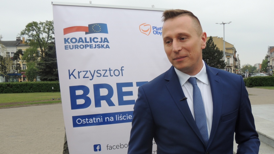 Konferencja posła Krzysztofa Brejzy we Włocławku. Fot. Marek Ledwosiński