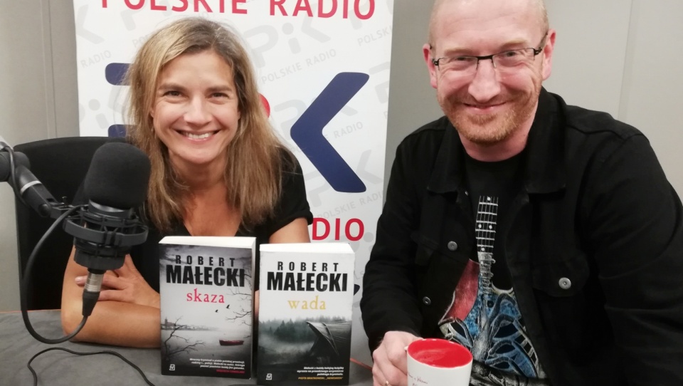 Iwona Muszytowska - Rzeszotek i Robert Małecki w studiu Polskiego Radia PiK. Fot. Nadesłane