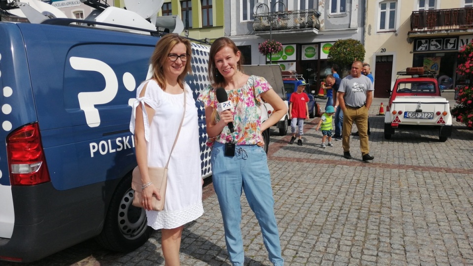 Przy okazji podziwiania zabytkowych pojazdów w Wąbrzeźnie, można było odwiedzić także nowoczesny wóz satelitarny Polskiego Radia PiK.