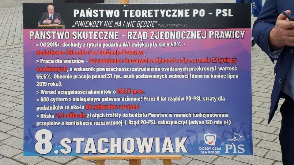 Państwo teoretyczne kontra państwo skuteczne na materiałach wyborczych Ireneusza Stachowiaka./fot. Sławomir jezierski