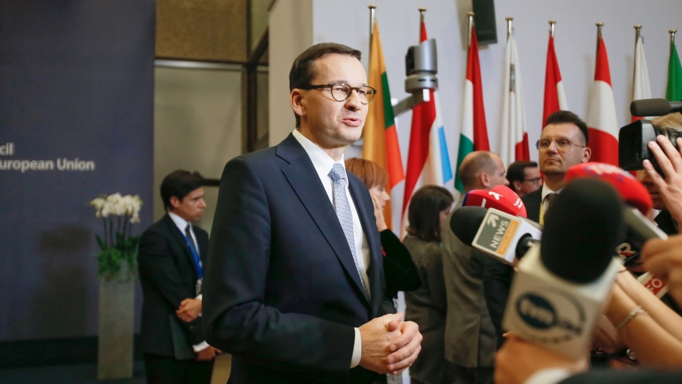 Premier RP Mateusz Morawiecki podczas unijnego szczytu w Brukseli. Fot. PAP/Leszek Szymański
