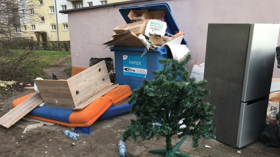 Takie odpady szpecą wiele bydgoskich ulic. Fot. Elżbieta Rupniewska