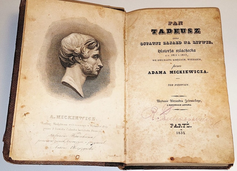 Egzemplarz „Pana Tadeusza" z 1834 roku./fot. onebid.pl