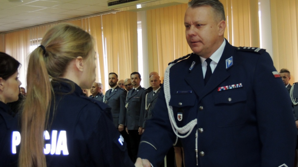 Ślubowanie nowo przyjętych policjantów kujawsko- pomorskich. /fot. Tatiana Adonis
