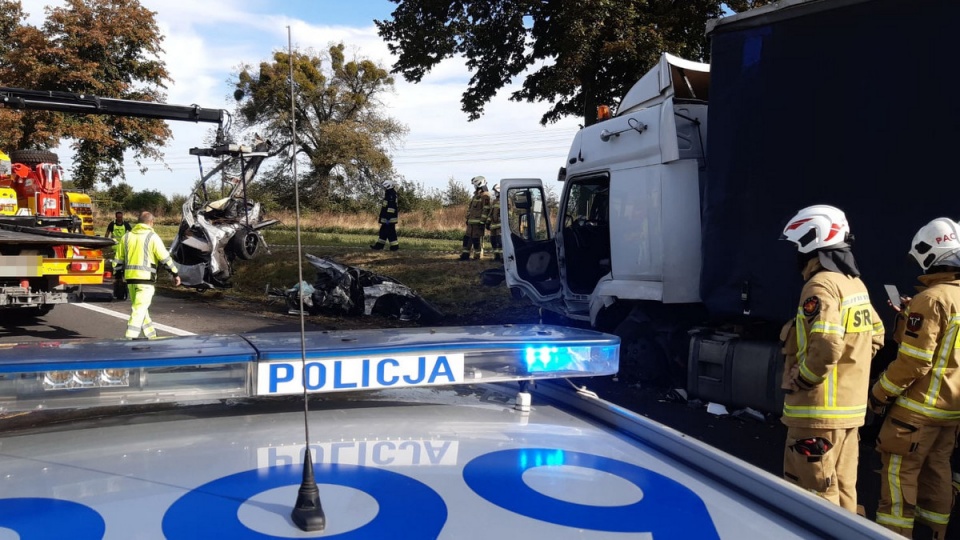 Wypadek w Ostaszewie (powiat toruński)/fot. materiały policji