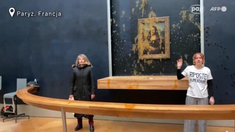 Francja: Aktywistki klimatyczne oblały zupą obraz Mona Lisa w Luwrze [wideo]