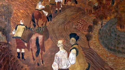 Fragment obrazu „Zdrojowiska Polskie” autorstwa Jeremiego Kubickiego. Fot. Magda Jasińska/PR PiK
