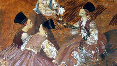 Fragment obrazu „Zdrojowiska Polskie” autorstwa Jeremiego Kubickiego. Fot. Magda Jasińska/PR PiK