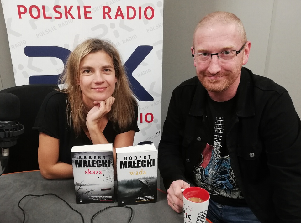 Iwona Muszytowska-Rzeszotek i Robert Małecki w studiu PR PiK