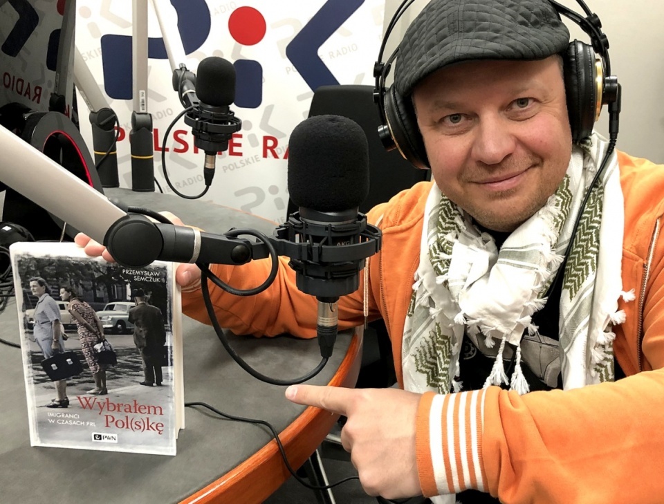 Przemysław Semczuk w Polskim Radiu PiK. Fot. Iwona Muszytowska Rzeszotek