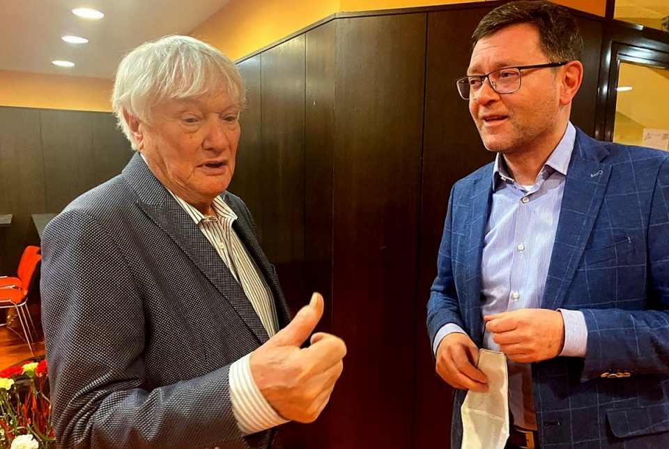 Kompozytor Maciej Małecki i dyrektor Opery Nova Maciej Figas. Fot. Magda Jasińska