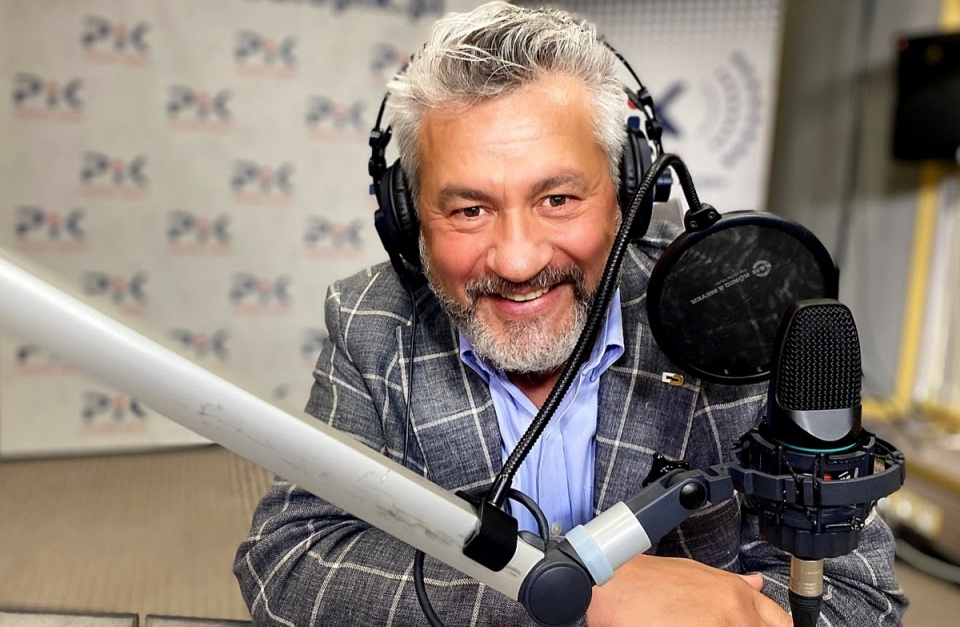 Maciej Puto w Polskim Radiu PiK. Fot. Magda Jasińska