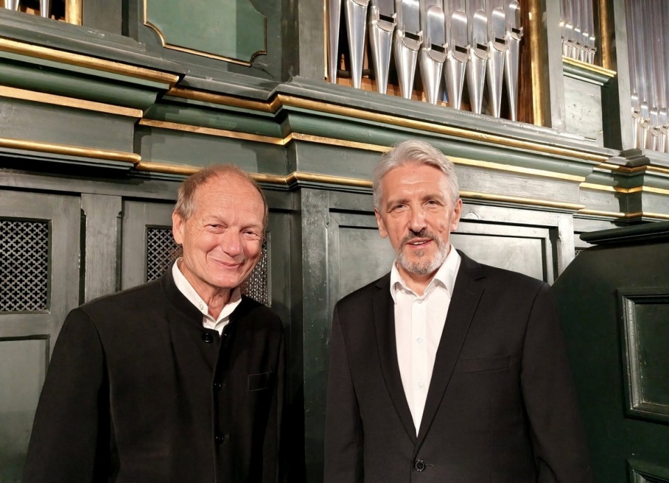 Spotkanie z dr Michałem Dąbrowskim i prof. Jackiem Gresztą. Fot. facebook.com/MuzykawKatedrze