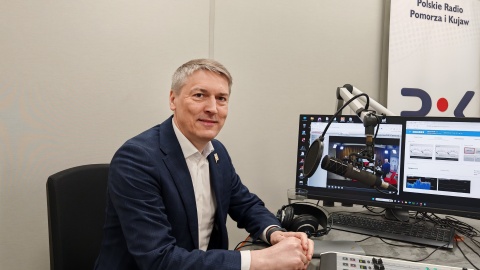 Przez połączenie w toruńskim studiu udział w audycji wziął Marcin Skonieczka/fot: Zdzisław Nawrat