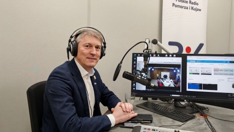 Gościem audycji w toruńskim studiu był Marcin Skonieczka/fot: Zdzisław Nawrat