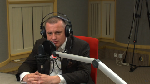 Gościem audycji w bydgoskim studiu był Marcin Sypniewski/fot: zrzut ekranu