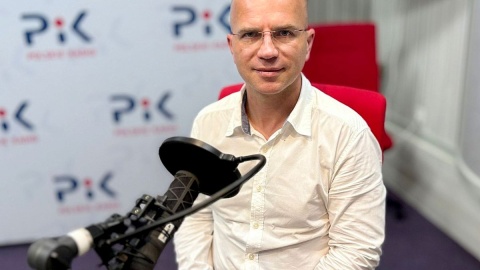 Jakub Mikołajczak - Koalicja Obywatelska, gość „Radionokonferencji” w Polskim Radiu PiK. Fot. Izabela Langner/PR PiK