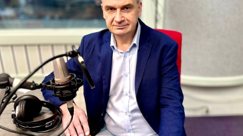 Michał Krzemkowski - Prawo i Sprawiedliwość, gość „Radionokonferencji” w Polskim Radiu PiK. Fot. Izabela Langner/PR PiK