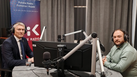 Marcin Skonieczka - Centrum i Tomasz Mentzen, goście „Radionokonferencji” w Polskim Radiu PiK. Fot. Zdzisław Nawrat/PR PiK
