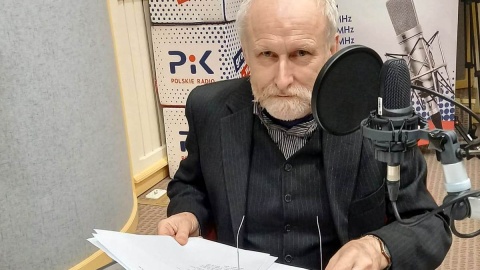 Jacek Soliński w studiu PR PiK. Fot. Ewa Dąbska