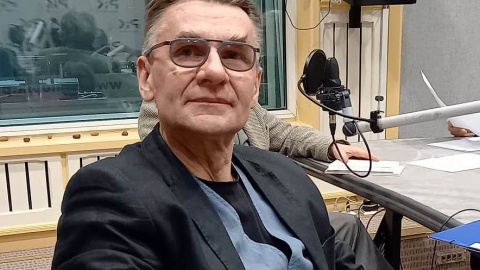 Wojciech Kass w studiu PR PiK. Fot. Ewa Dąbska