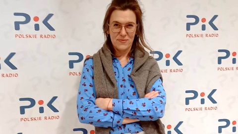 Dominika Kiss-Orska w studiu PR PiK. Fot. Ewa Dąbska