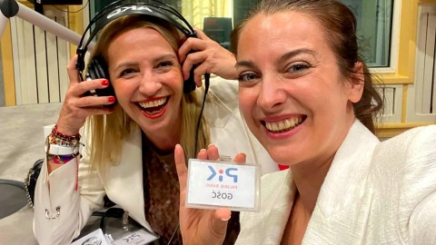 Joanna Franczak i Marta Leszczyńska w studiu Polskiego Radia PiK. Fot. Marta Leszczyńska