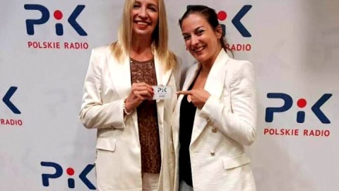 Joanna Franczak i Marta Leszczyńska w studiu Polskiego Radia PiK. Fot. Ewa Dąbska-Wieczorkowska