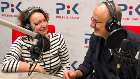 Ewa Dąbska-Wieczorkowska i Paweł Łysak w studiu Polskiego Radia PiK. Fot. Bartosz Nawrocki/PR PiK