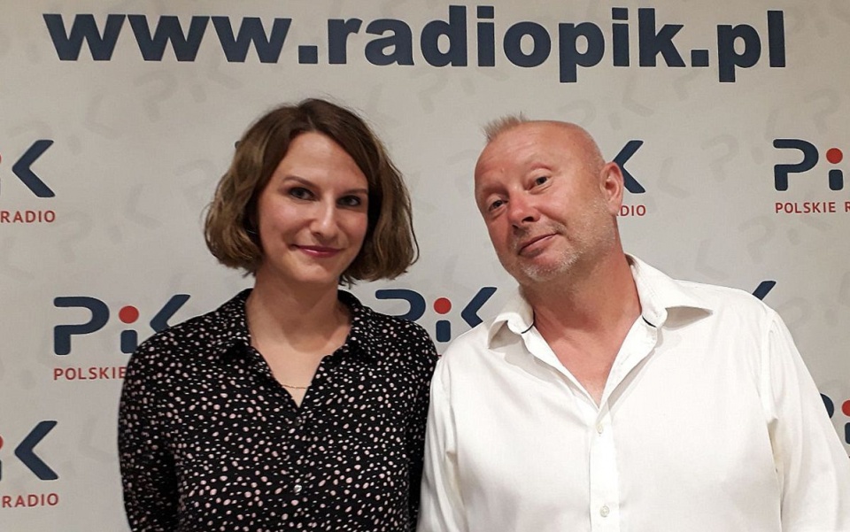 Aneta Pytlak i Jacek Puzinowski w studiu Polskiego Radia PiK. Fot. Ewa Dąbska