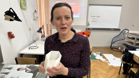 Dr Marta Gębska na Wydziale Sztuk Projektowych Politechniki Bydgoskiej/fot. Tomasz Kaźmierski