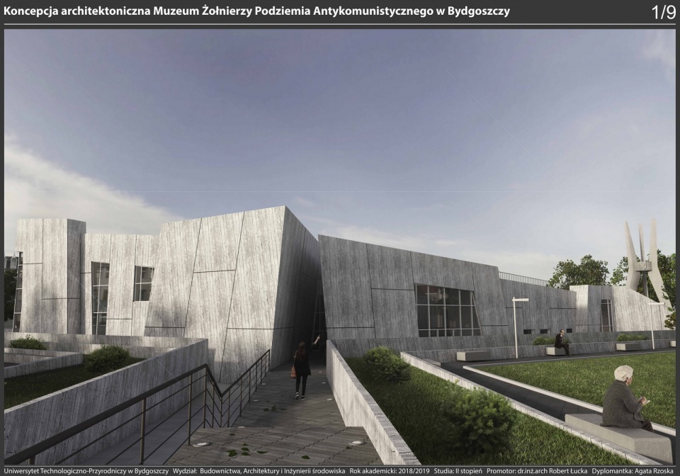 Projekt „Muzeum Żołnierzy Wyklętych” w Bydgoszczy autorstwa Agaty Rzoski