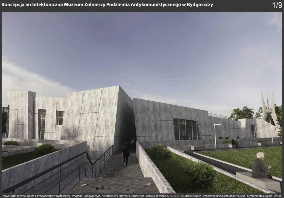 Projekt „Muzeum Żołnierzy Wyklętych” w Bydgoszczy autorstwa Agaty Rzoski