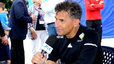 Gościem specjalnym i zarazem uczestnikiem półmaratonu w Ciechocinku, był Robert Korzeniowski. Fot. Henryk Żyłkowski