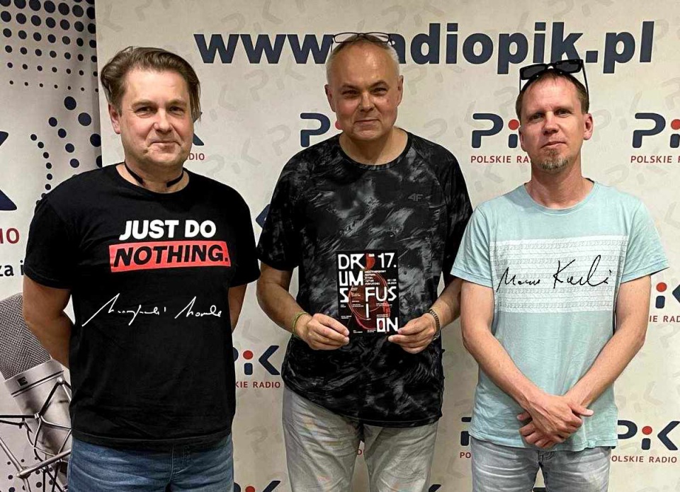 Marek Maciejewski i Marcin Karnowski w studiu Polskiego Radia PiK. Fot. Jakub Skiba