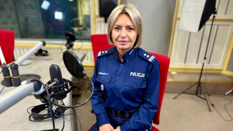 Gościem audycji była mł. insp. Monika Chlebicz/fot.: Izabela Langner