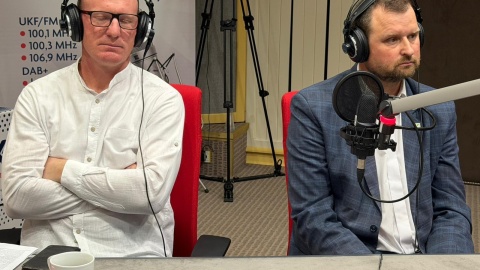 Goście audycji Żanety Walentyn w studiu Polskiego Radia PiK. Fpt. Tomasz Kaźmierski