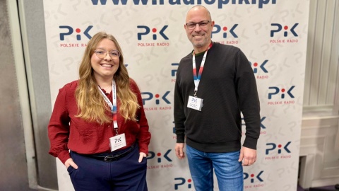 Marta Wargin i dr Tomasz Marcysiak w bydgoskim studiu Polskiego Radia PiK. Fot. Izabela Langner