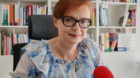 Magdalena Nowak Paralusz - politolożka z Uniwersytetu WSB Merito w audycji Moniki Siwak. Fot. Zdzisław Nawrat/PR PiK